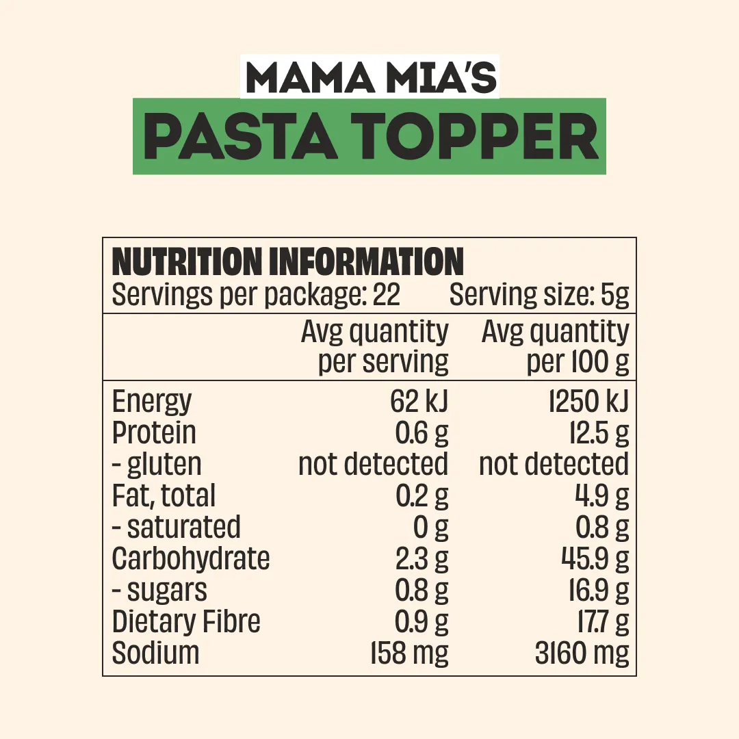 NEW MAMA MIA'S PASTA TOPPER LARGE BOTTLE - Image 7